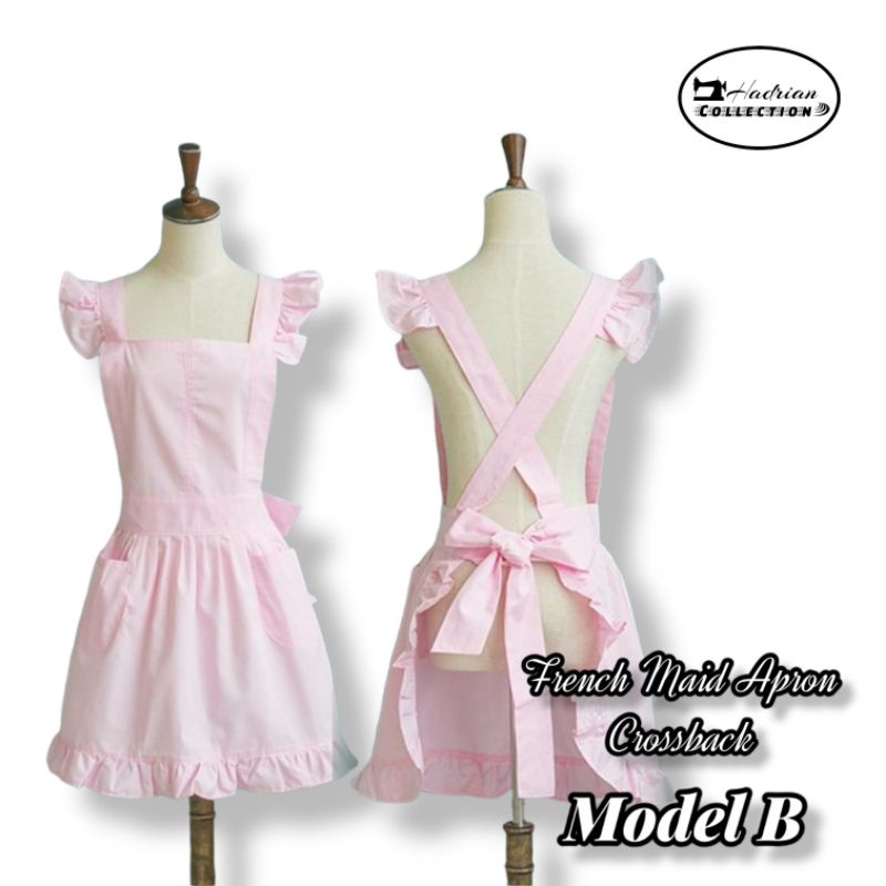 Celemek Apron  French Maid Style Celemek Salon Celemek Waitres Celemek wanita Celemek kitchen Celemek Kecantikan Celemek Salon