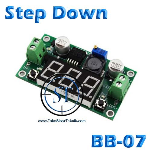 LM2596 Digital VoltMeter Step Down Module 3 Digit Display 2 Switch Adjustable BB-07