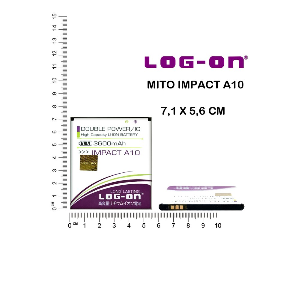 BATERAI MITO A10 - A250 - BA00085 - LOG ON DOUBLE POWER BATTERY BATRE