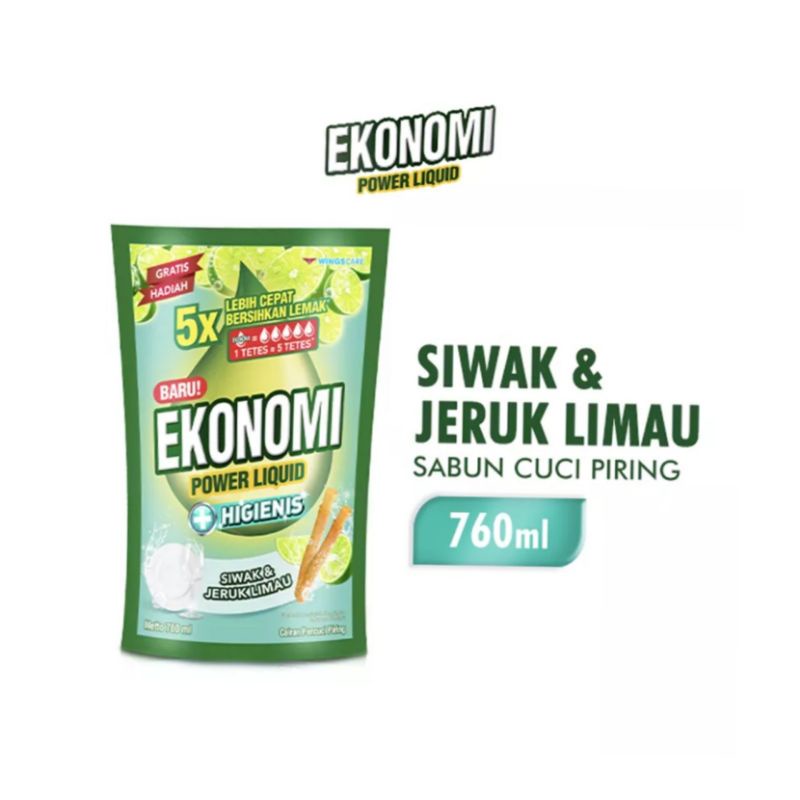 EKONOMI Power Liquid Sabun Cuci Piring 650ml