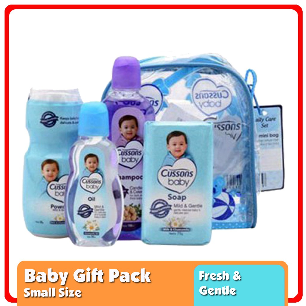 Gift Set Paket CUSSONS Baby Mini Bag Cusson Baby Hampers Bayi Ukuran Kecil Travel Pack-Biru