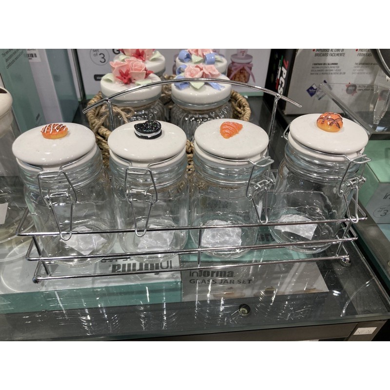 Toples kaca merk informa termurah/toples unik/tempat penyimpanan makanan/toples bumbu Keren