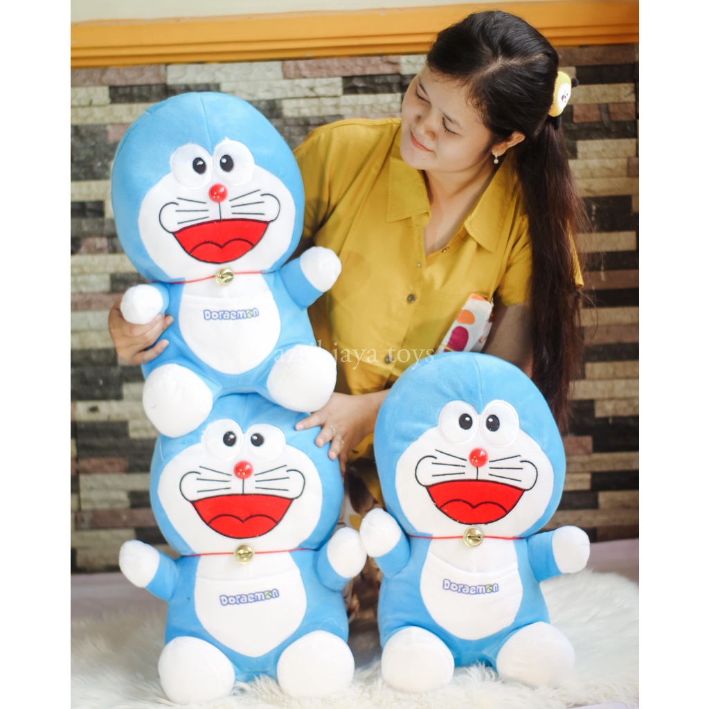 Boneka Doraemon Ukuran 45 cm XL/boneka doraemon terbaru/boneka doraemon jumbo/boneka karakter lucu/boneka terbaru