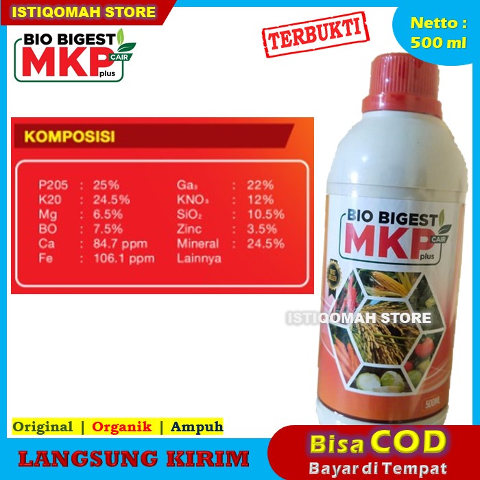 BAYAR COD DI RUMAH BIO BIGEST 500ml MKP Cair Plus Obat Anti Rontok Bunga dan Buah Cabe - Pupuk Cair Penyubur Tanaman Cabe dan Anti Rontok Buah Cabe yang Bagus &amp; Mujarab Murah TERLARIS