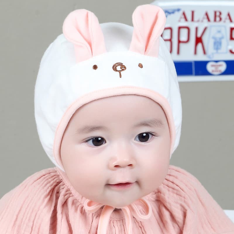 BABY Hat Girl rabbit topi bayi lucu pink rabbit missy baby girl