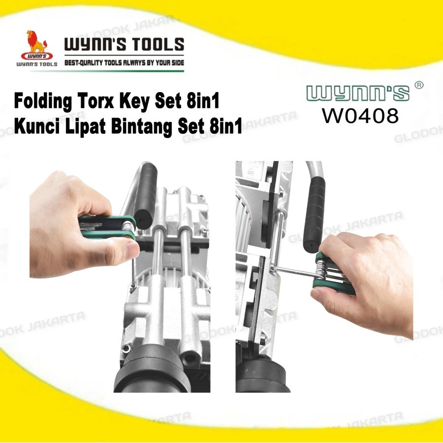 Kunci L Lipat Type Bintang / Torx - Wynns W0408