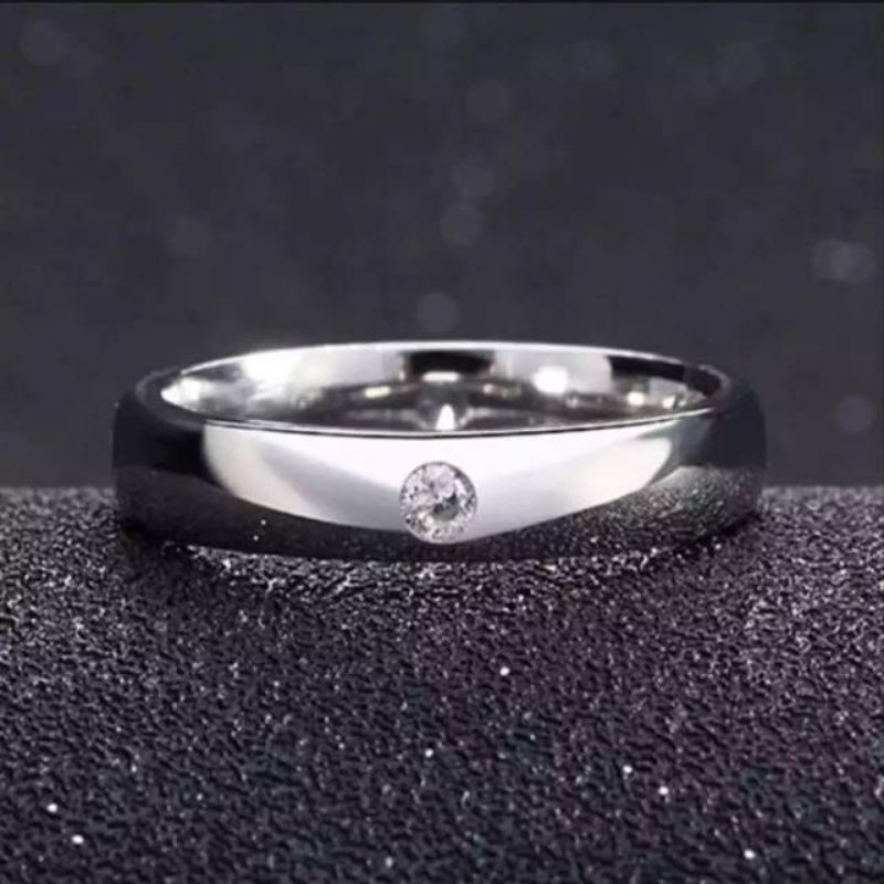 Terlaris!!! Cincin Titanium Permata Couple Pria wanita(harga satuan)