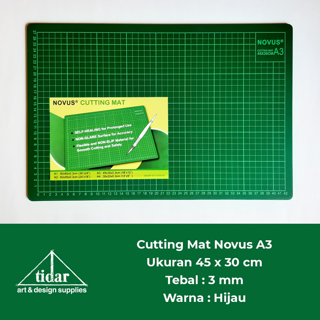 

Novus Cutting Mat A3 - Alas Potong Tebal 3 mm Ukuran 45 x 30 cm