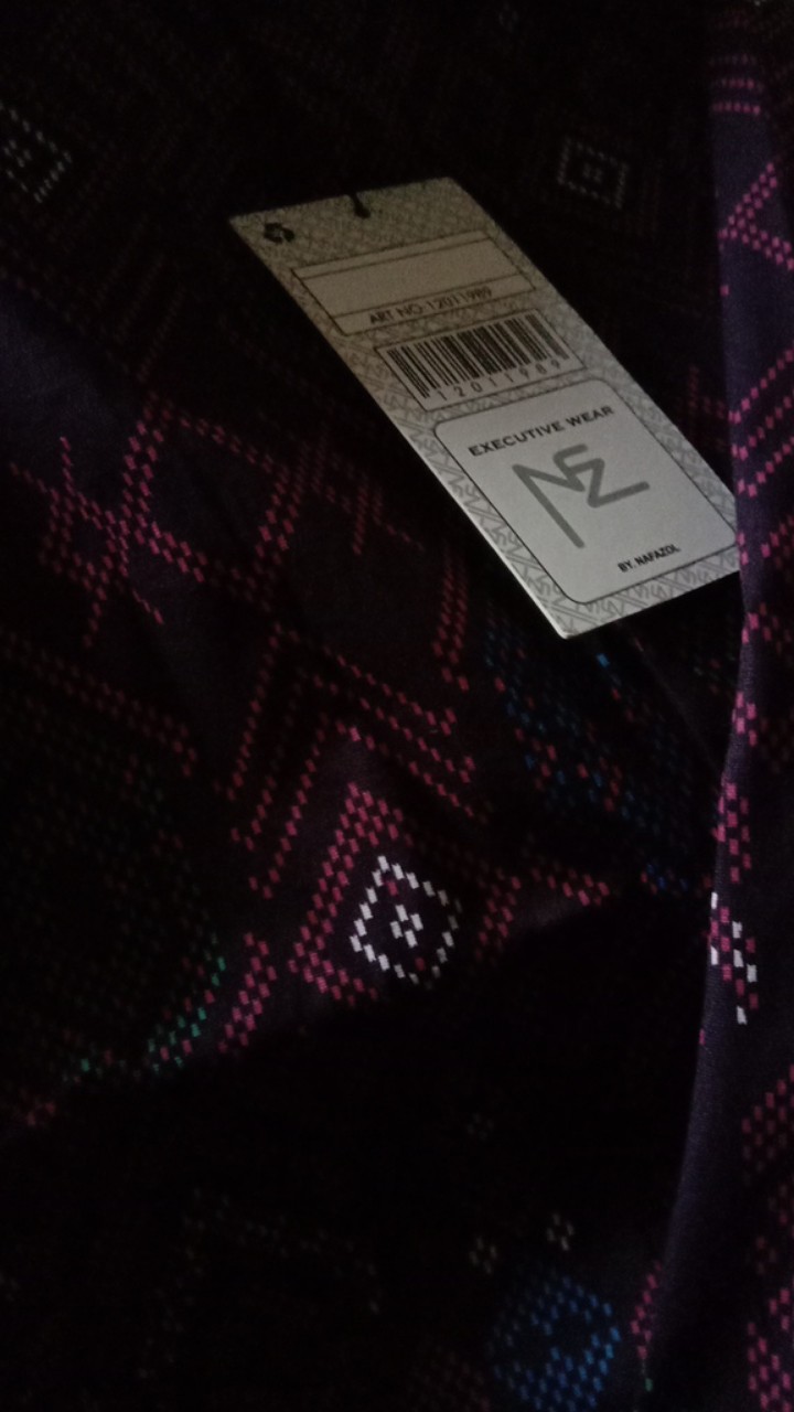 Kemeja Batik Pria Lengan Panjang Ungu Long Batik Purple Songket Murah Distro 6803