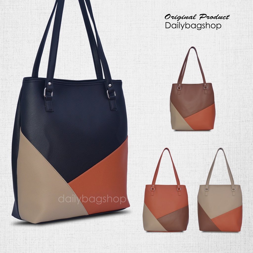 Tas Tote Bahu Wanita Remaja Tote Bag Daily Puzzle Terbaru Ootd Motif Asimetris Terkini Untuk Bekerja Ke Kampus Ukuran Besar Material Bagus