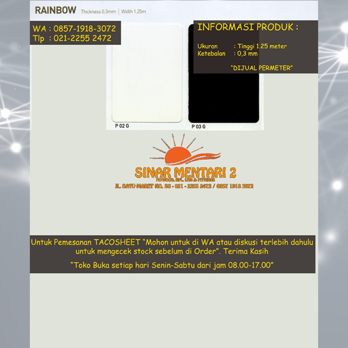 Taco Sheet PVC Motif Tipe G