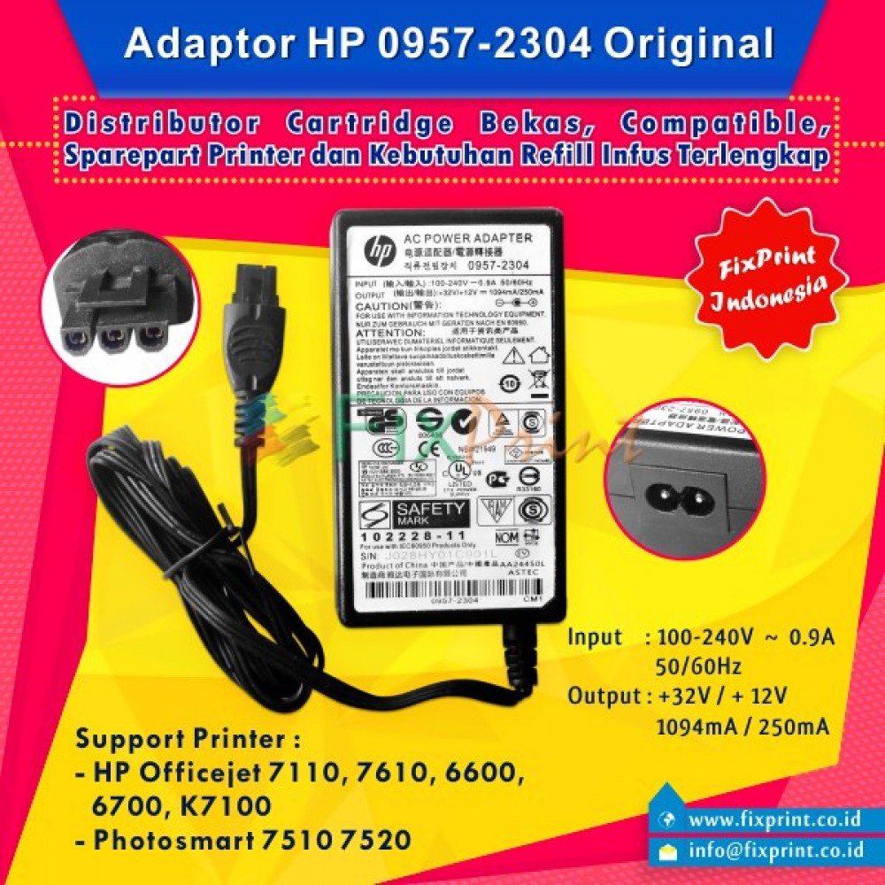 Adaptor Printer HP 7610 32v 32 Volt Officejet 7612 7600 7110 K7100 6100 6600 6700 7510 7520 09572304