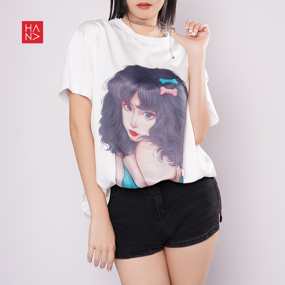 Hana Fashion - Shuha T-shirt Anime Printed / Kaos Wanita Printing - TS544