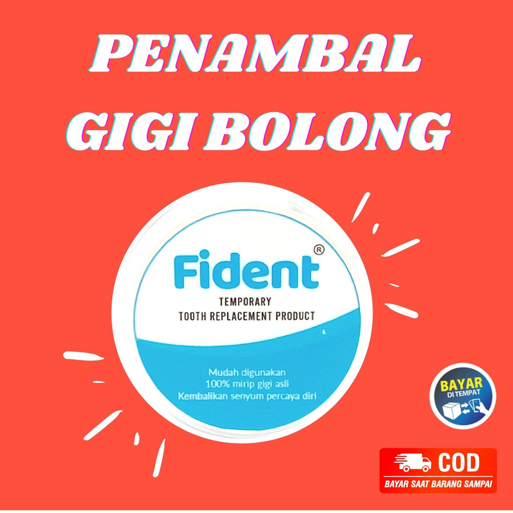 COD Fident Penambal Gigi / Gigi Palsu Untuk Gigi Bolong / Gigi Ompong / Gigi Berlubang 100% Ori