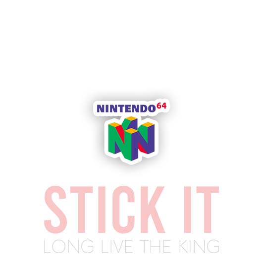 

Stiker sablon setrika DTF kaos baju sticker vinyl nintendo 64 gamer 89