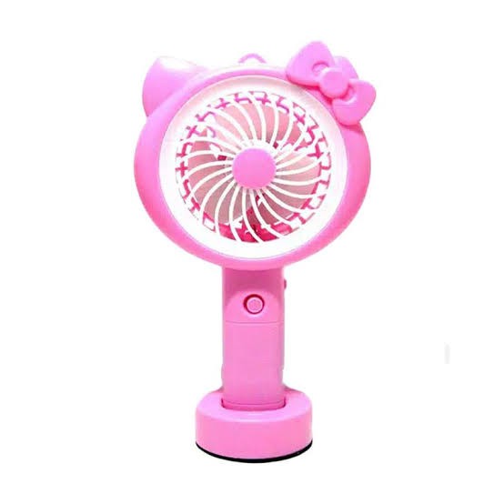 Kipas Angin Kipas Genggam Karakter Mini Portable Standing Mini Fan LED Tancap Lipat Murah