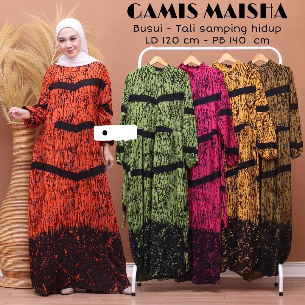 GAMIS TERBARU REMAJA MOTIF MAHARANI MAISHA KEKINIAN LEBARAN 2022 SIMPEL ADA TALI SAMPING - GAMIS RAYON PREMIUM HALUS ADEM SIMPEL // GAMIS WANITA SYARI MUSLIM LEBARAN // GAMIS PESTA KONDANGAN / GAMIS MURAH BATIK PEKALONGAN // GAMIS BUSUI KANCING DADA DEPAN