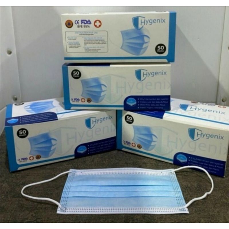 Masker 3 ply facemask Disposable earloop 3ply isi 50 pcs