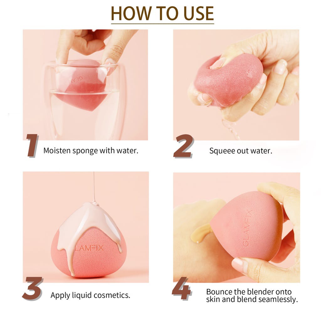 GLAMFIX Blossom Beauty Sponge Spons Foundation Alat Kecantikan Makeup by YOU