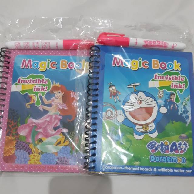 Magic water book / buku mewarnai anak / magic pena air