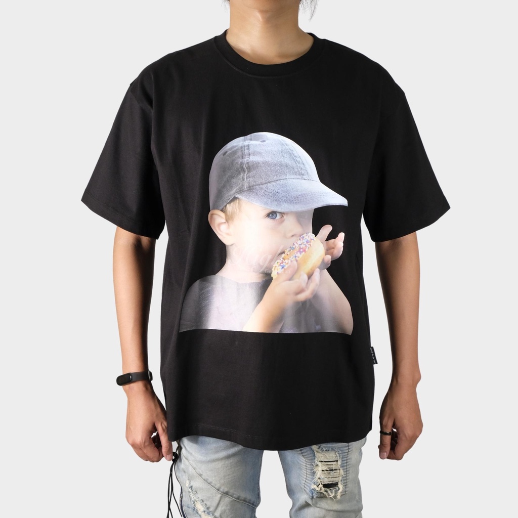 ADLV Baby Face Cap Boy Tee Black 100% Authentic