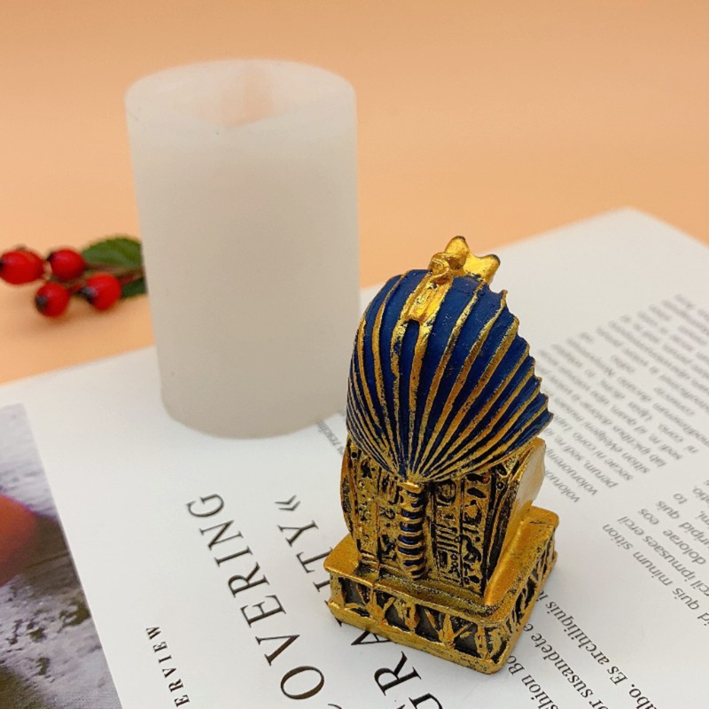 SIY  Ancient Egyptian Pharaoh Epoxy Resin Mold Aromatherapy Plaster Silicone Mould DIY Crafts Home Ornaments Decorations Mold