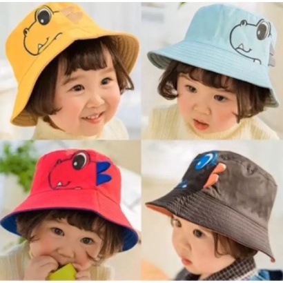 HARGA PROMO TOPI BUCKET ANAK KARAKTER DINO - TOPI ANAK DINOSAURUS MODEL BUKET ANAK TERBARU