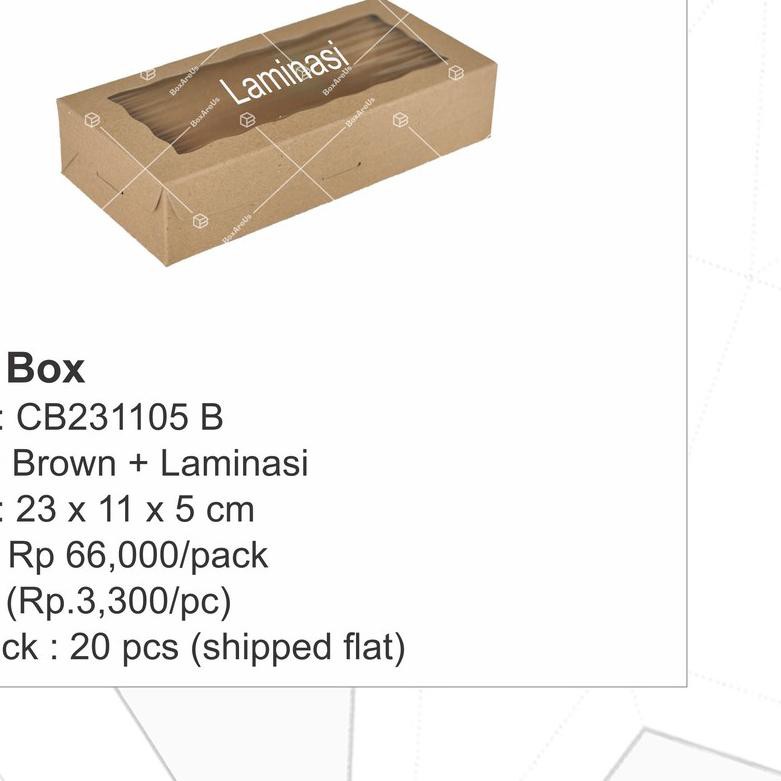 

֍ CB231105 - (20pcs) Cake box, Dus kue, Kotak souvenir, Brownies box, Packaging ◊