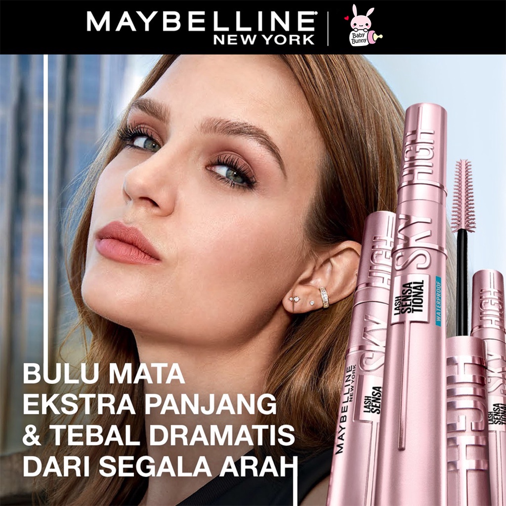 ❤ BELIA ❤ MAYBELLINE Sky High Mascara Waterproof Lash Sensational | Full Volume | Long Lash | Maskara Tahan Air | BPOM