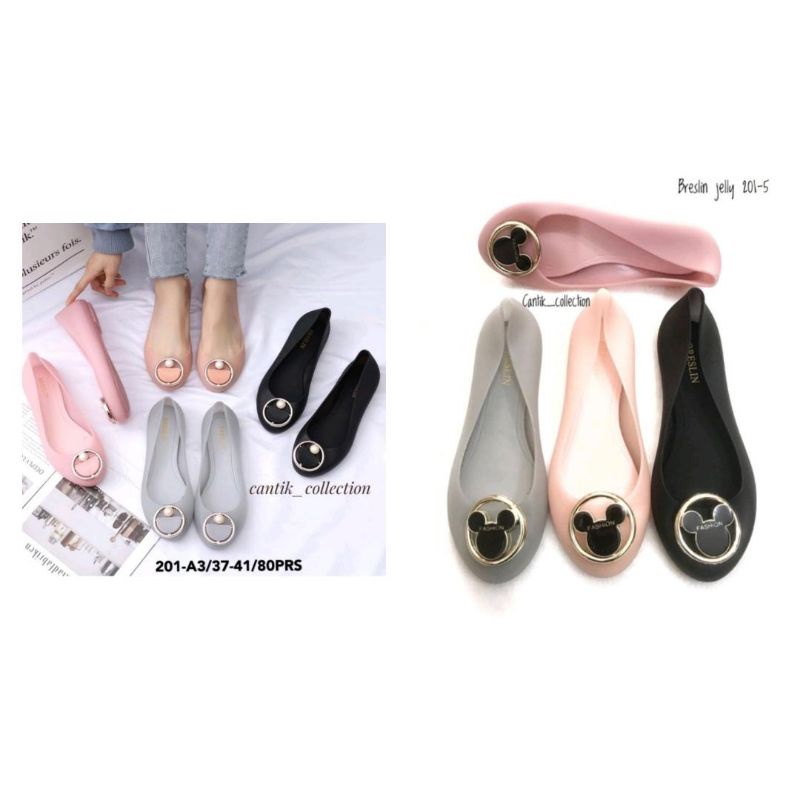Diskon (ATM) Sepatu Jelly Wanita Breslin Flat Shoes Ring 201 A3 dan mickey mouse 201 A5- Sepatu