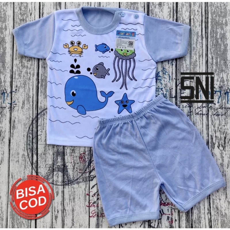 Setelan bayi Oblong Pendek Bayi Baju Bayi Celana Bayi Baju Set Bayi Piyama Bayi DNW BABY