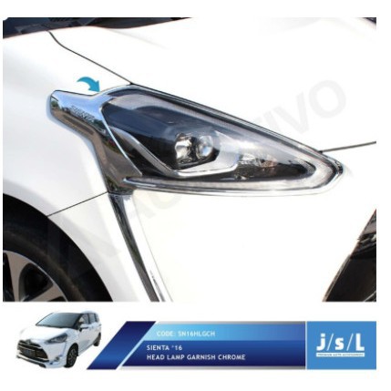 garnish lampu depan chrome mobil toyota sienta  Ferrari Variasi