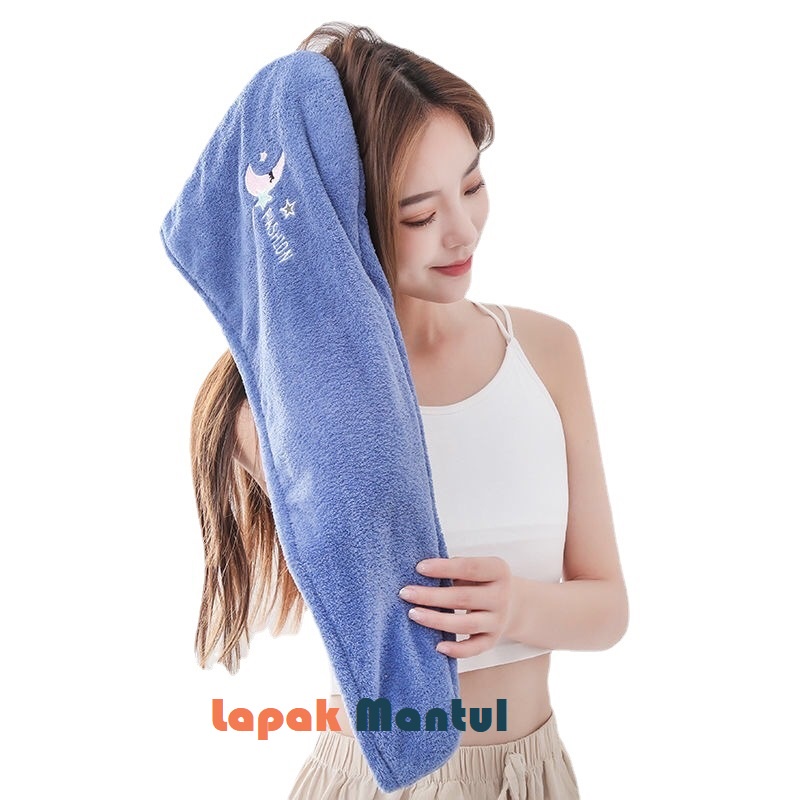 LM-0067 Handuk Keramas Cepat Kering Magic Head Towel Fast Dry Hair Bahan Microfiber Handuk Turban