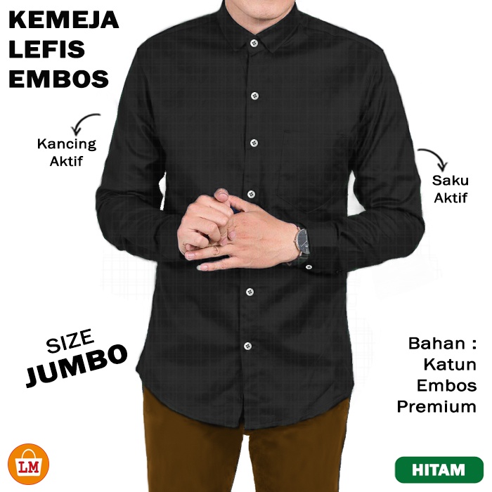 HARGA PROMO // Kemeja Pria Lengan Panjang Terbaru // Kemaja Lefis Emboss Bahan Embos Premium LMS 26940 26942 TERMURAH TERLARIS