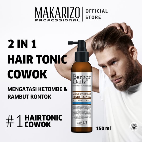 ❤ jselectiv ❤ MAKARIZO PRO BARBER DAILY 2 in 1 Hair Tonic | Tonic Rambut MAKARIZO