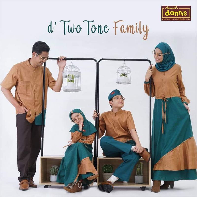 Gamis anak d Two tone no 3 dan  4 Dannis Collection