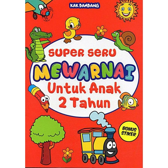 BUKU ANAK 2 TAHUN SUPER SERU MEWARNAI UNTUK ANAK