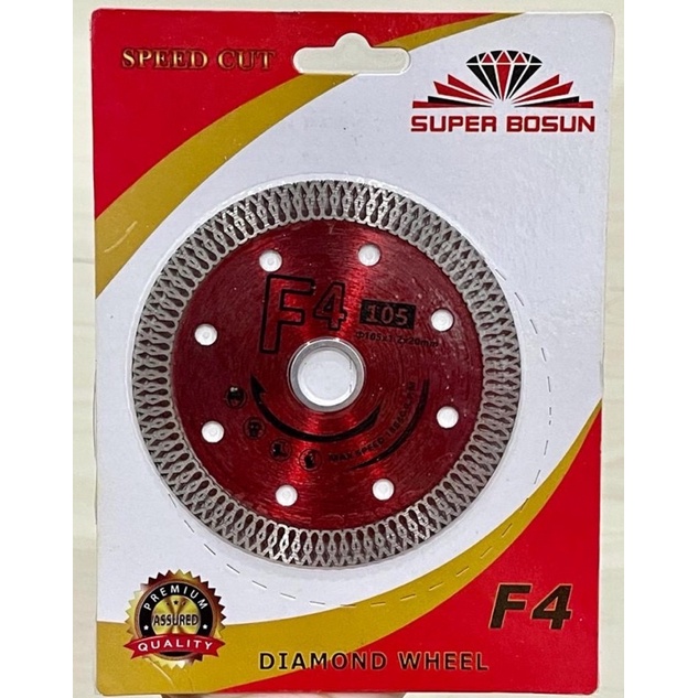 Diamond wheel speed cut bosun 4”inci merah Mata gerinda potong 105 bosun F4 105