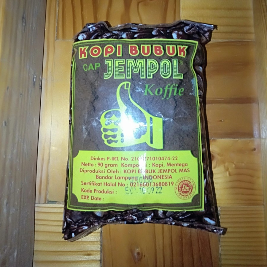 

KOPI BUBUK CAP JEMPOL ASLI LAMPUNG 90 GRAM PER BUNGKUS