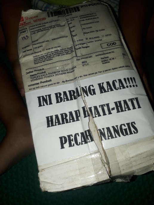 Toples Kaca Rainbow Dove Corak Kembang Pendek/toples Lebaran Lily