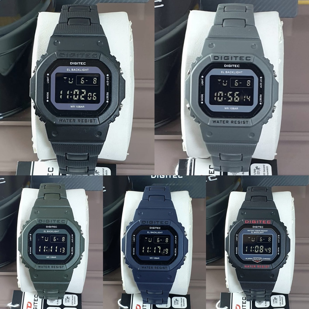 Jam Tangan Unisex Pria dan Wanita Digitec MDG-6054R DG 6054 Original