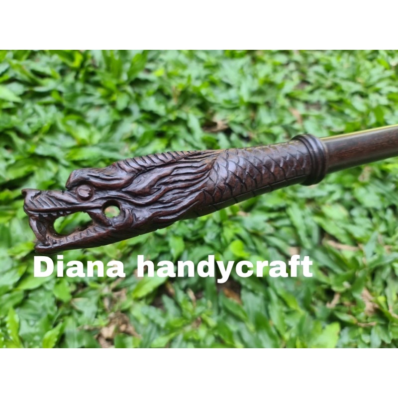 TONGKAT KOMANDO UKIR KAYU GALI ASEM / TONGKAT KOMANDO KAYU GALIH ASEM SUPER