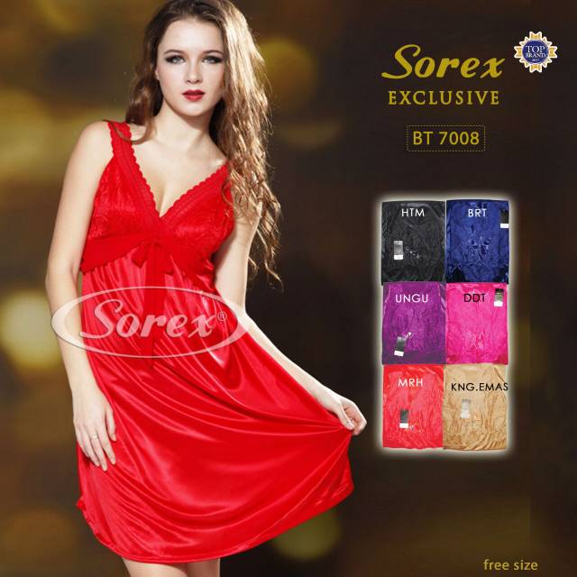 Baju tidur wanita satin Lingerie Sorex Exlusive BT 7008 ISI-1PCS