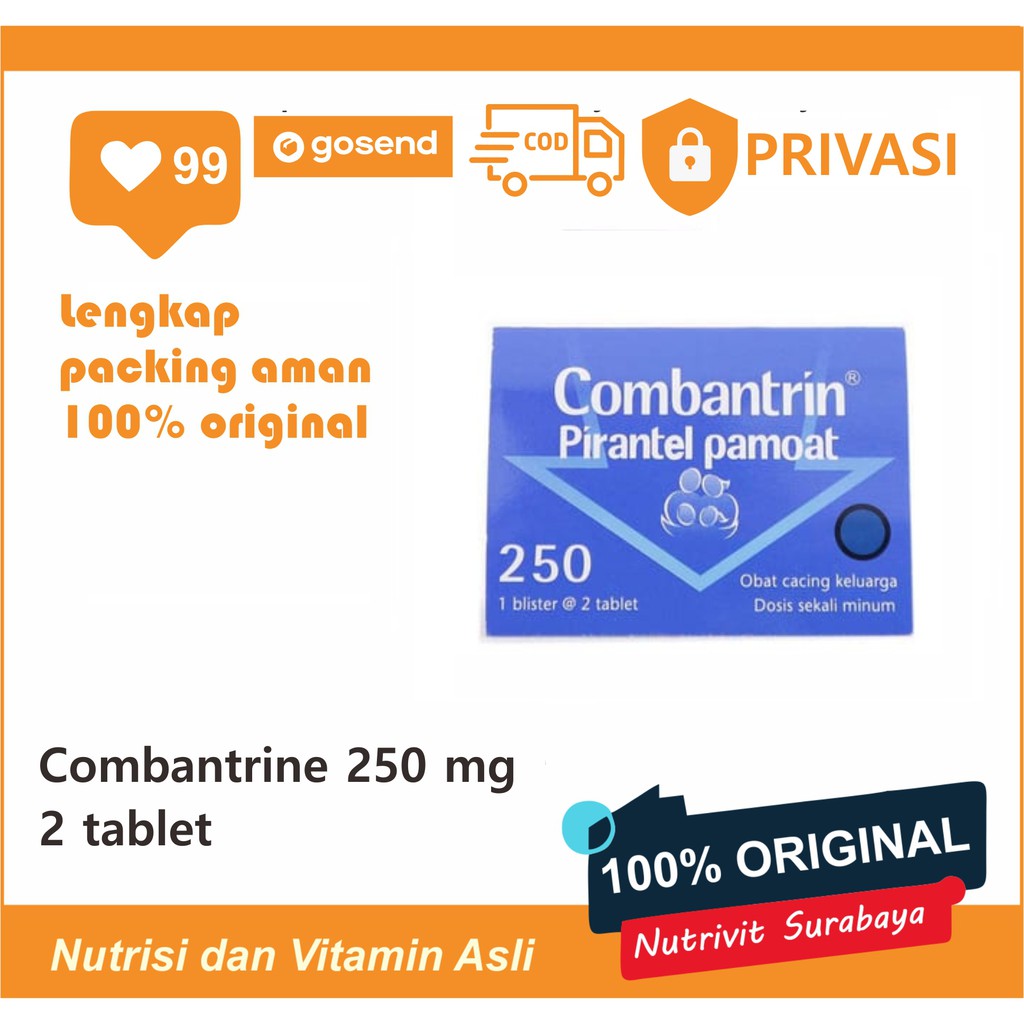 COMBANTRIN 250MG TAB STRIP ISI 2S