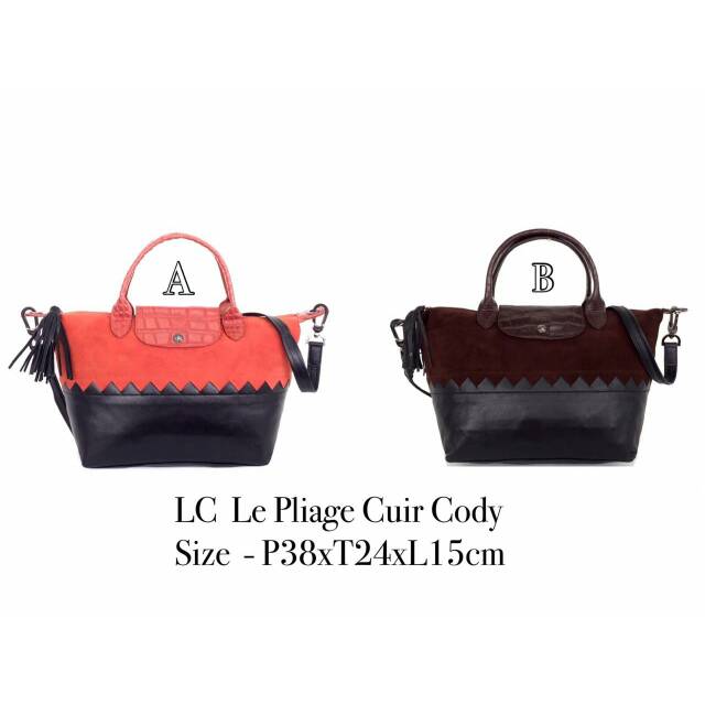 LC Le Pliage Cuir Cody totebag tas original asli authentic