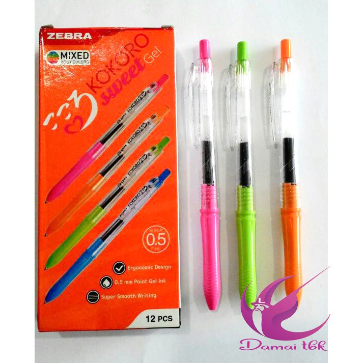 

Pulpen Gel Kokoro Sweet Zebra - 0.5 mm - Bolpen Kokoro Sweet