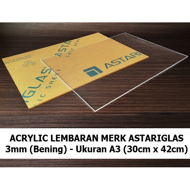 

AKRILIK LEMBARAN A3(30CM X 42CM 3MM BENING ASTARIGLAS ACRYLIC GROSIR BERKUALITAS