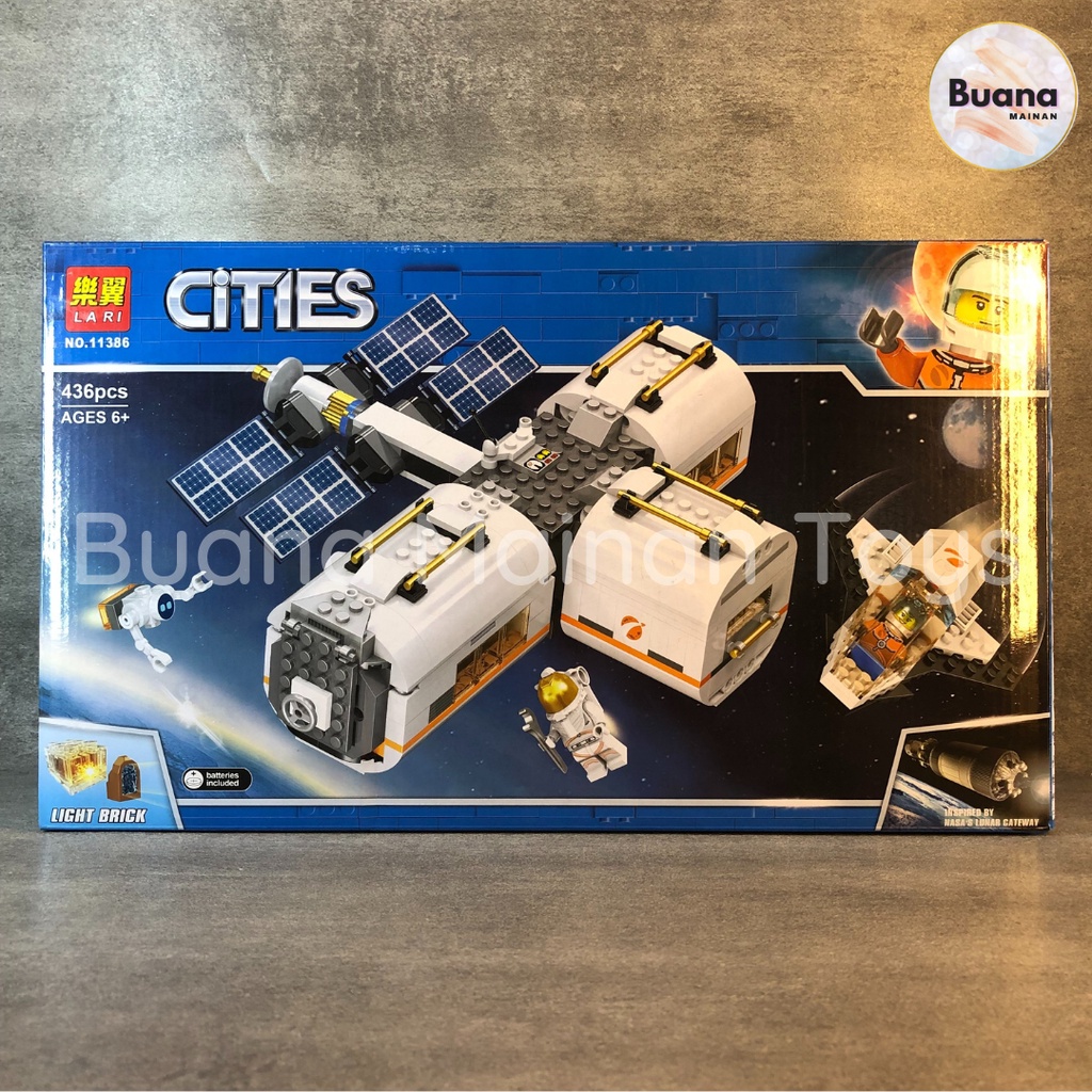 BRICKS LARI CITIES LUNAR SPACE STATION 11386 MAINAN EDUKASI ANAK