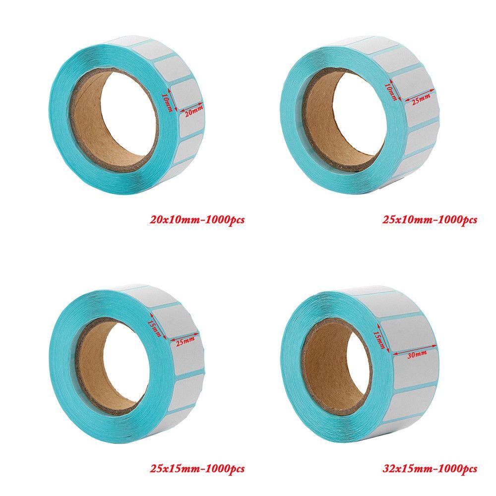 Populer 1000pcs /Roll Thermal Sticker Kartu Cetak Perlengkapan Tag Kosong Paket Label