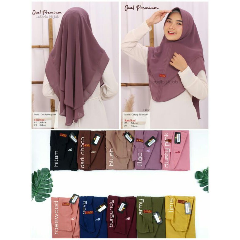 HIJAB INSTAN OVAL PREMIUM HIJAB ORI BY LABELLA